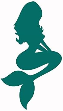 cci 小美人鱼坐姿剪影贴花乙烯基贴纸|汽车卡车货车墙壁笔记本电脑|青